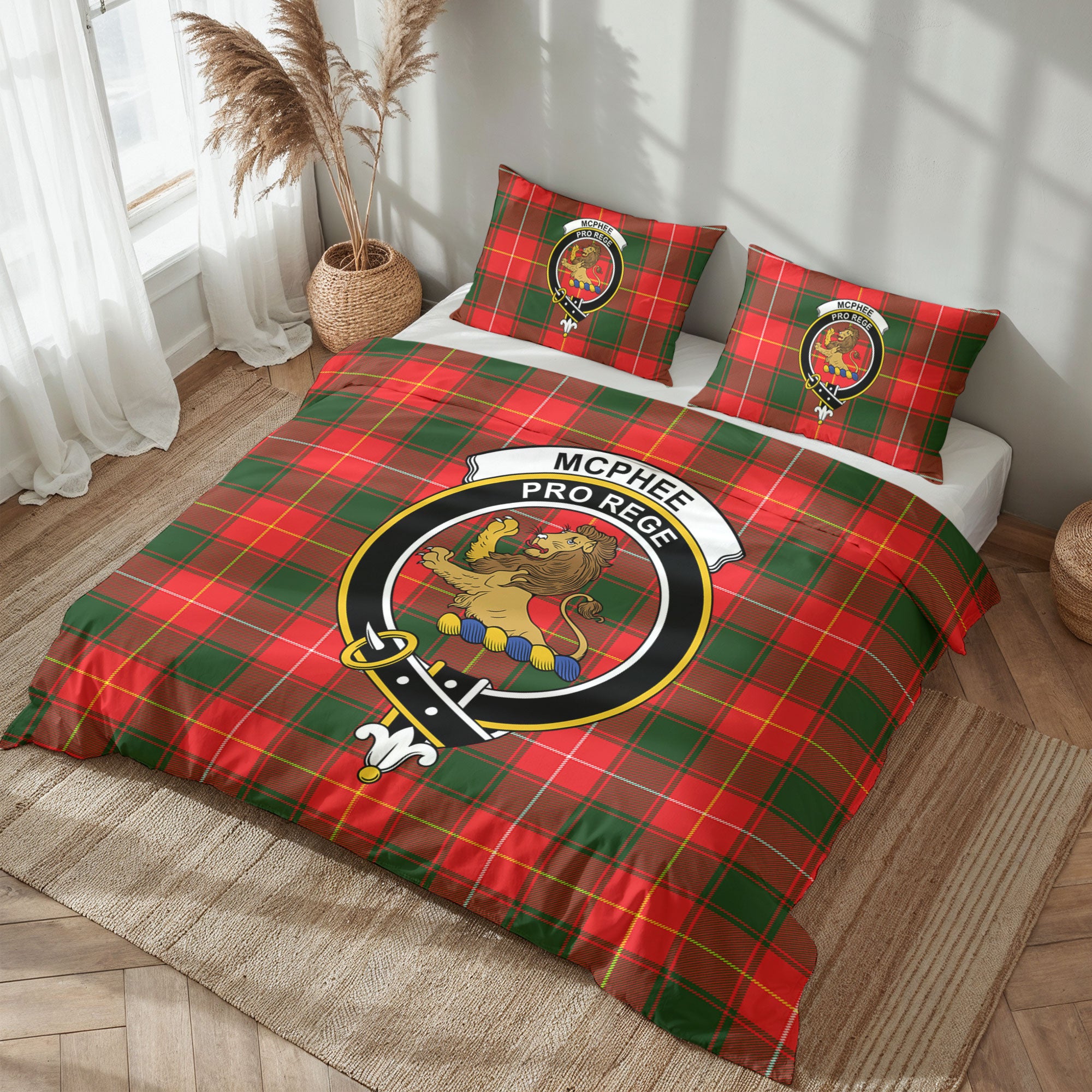 McPhee Tartan Crest Bedding Set
