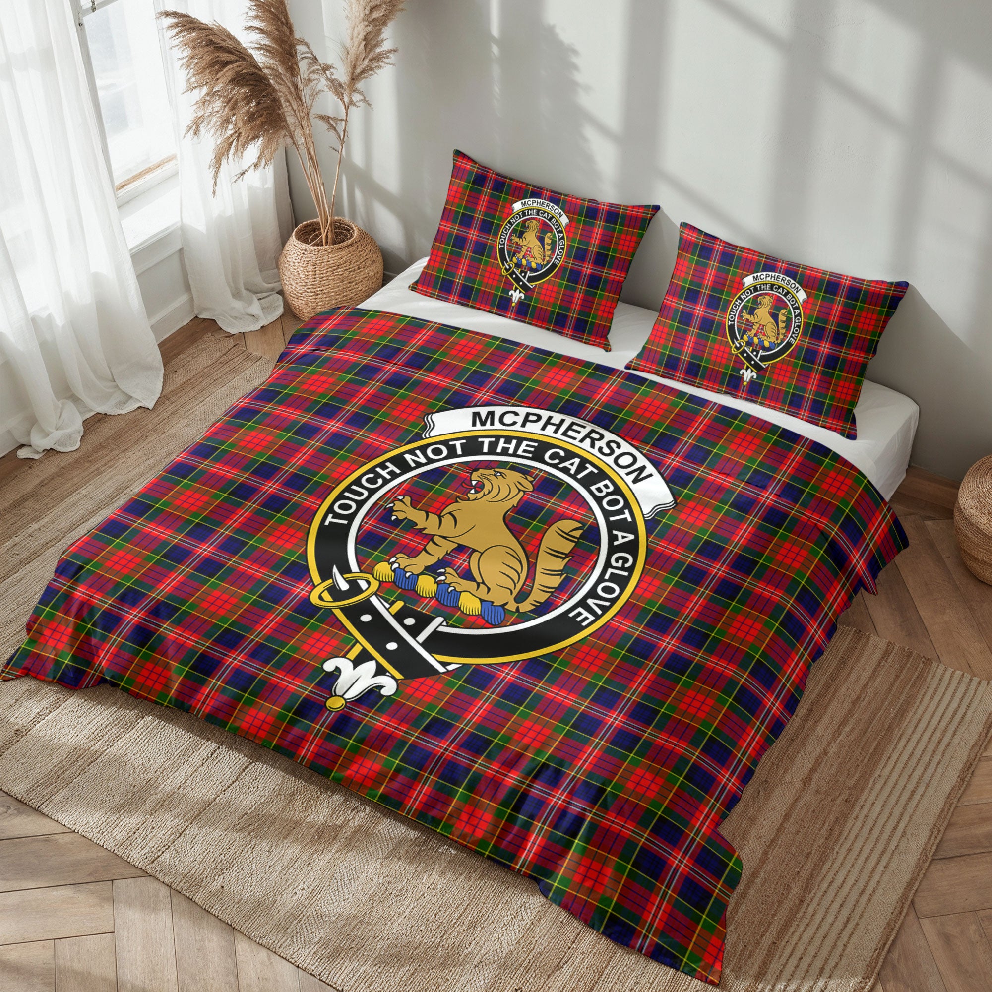 McPherson Modern Tartan Crest Bedding Set