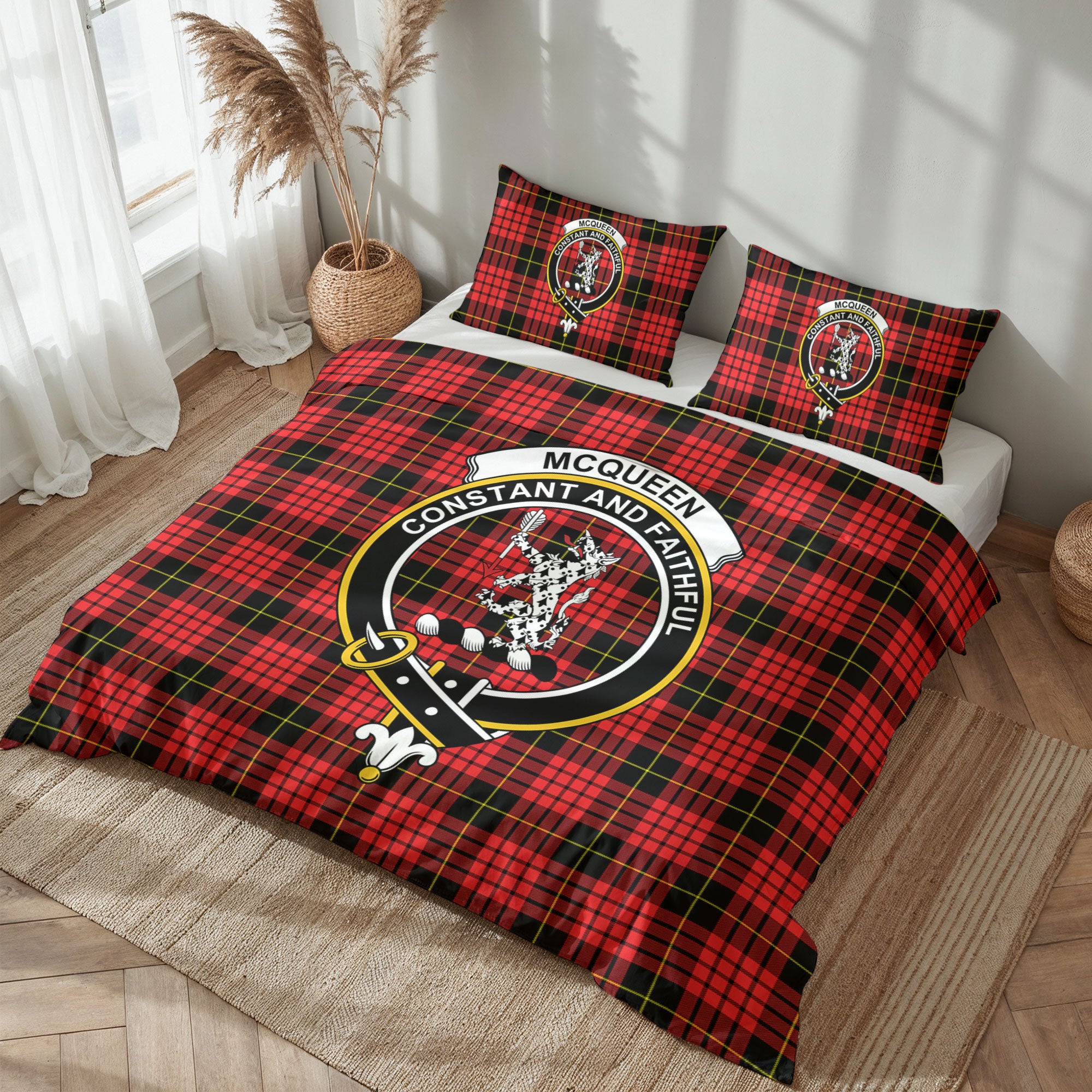 McQueen Modern Tartan Crest Bedding Set
