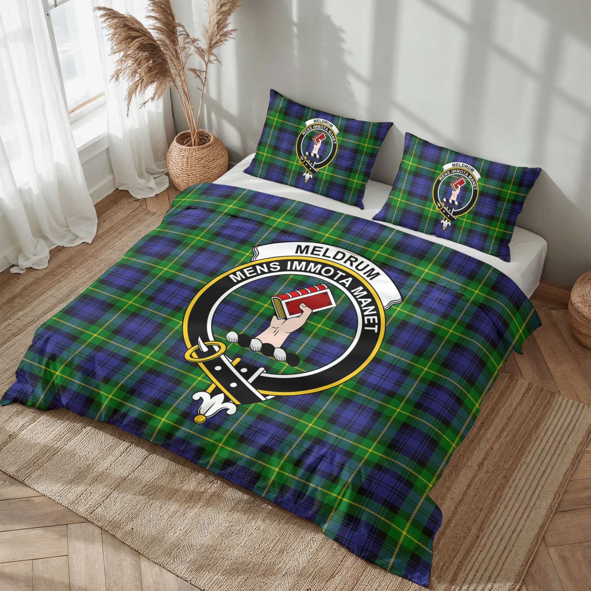 Meldrum Tartan Crest Bedding Set