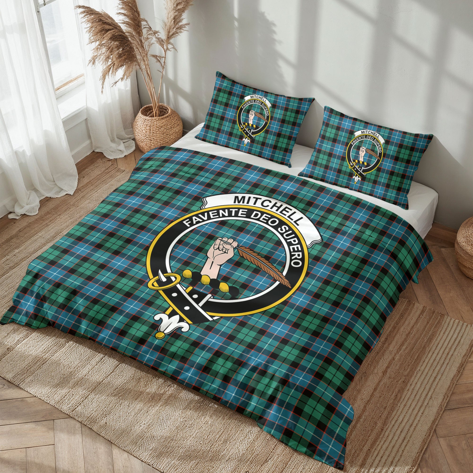 Mitchell Ancient Tartan Crest Bedding Set
