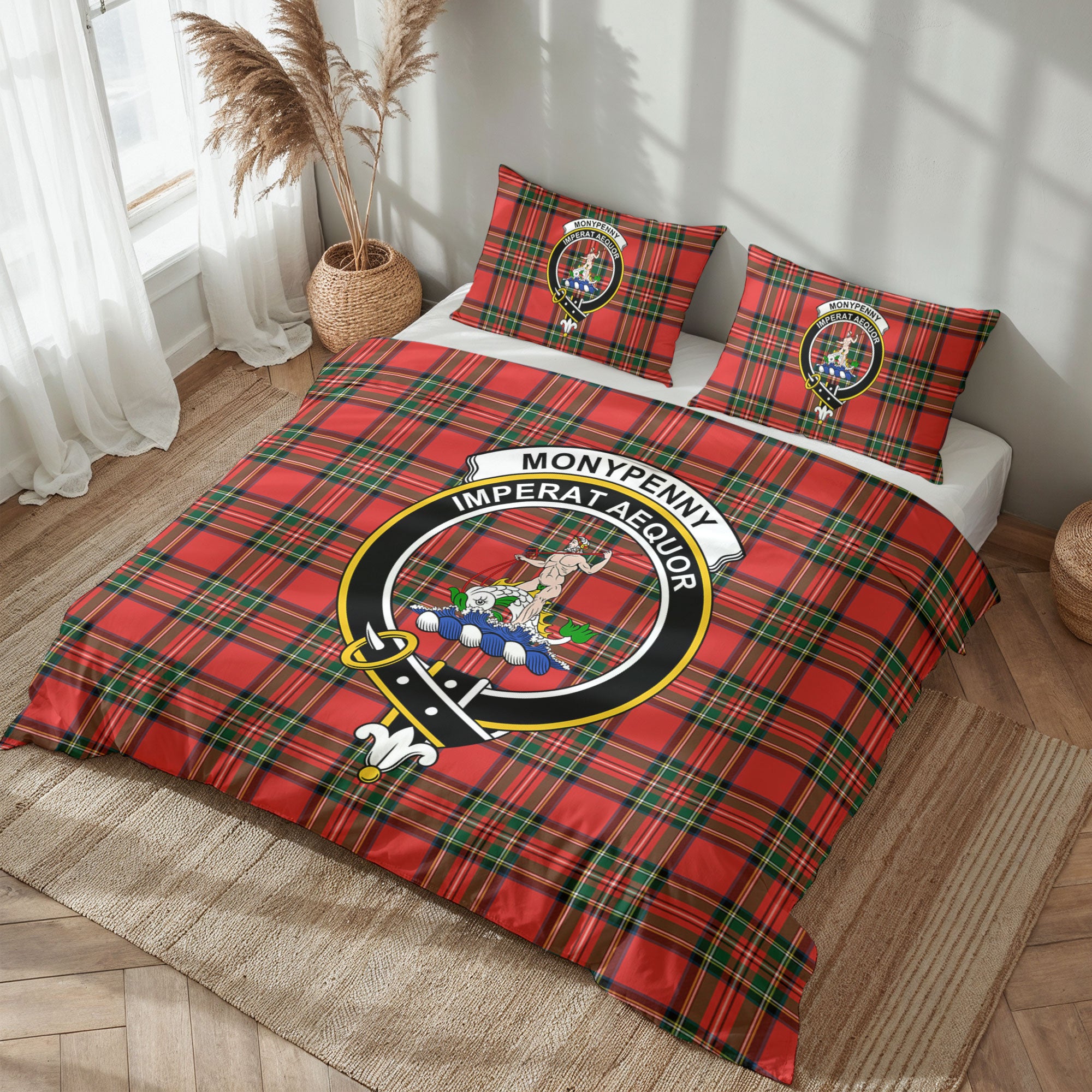 Monypenny Tartan Crest Bedding Set