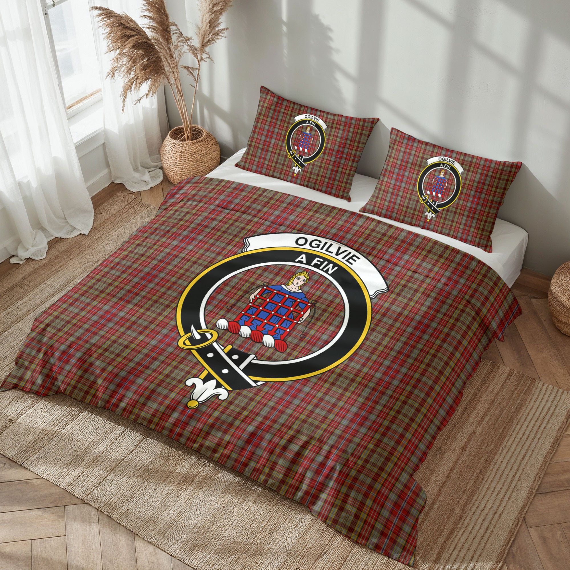 Ogilvie Tartan Crest Bedding Set
