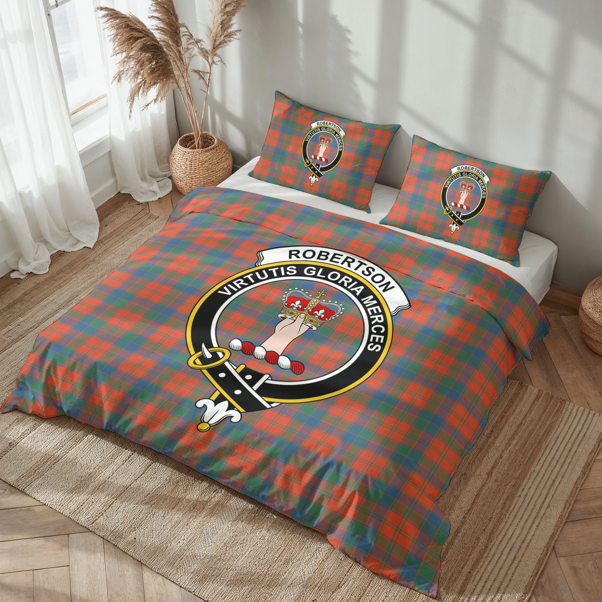 Robertson Ancient Tartan Crest Bedding Set
