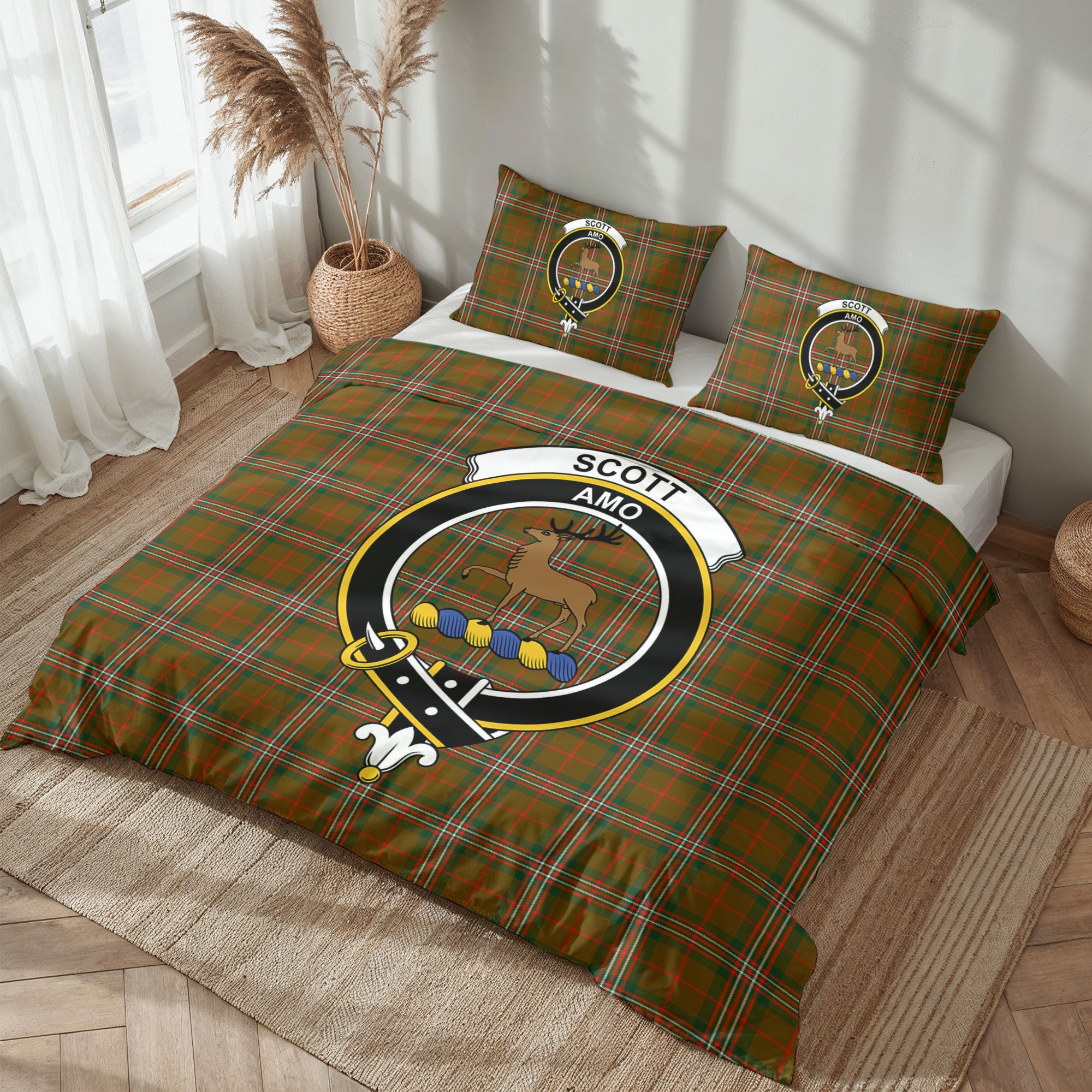 Scott Brown Modern Tartan Crest Bedding Set