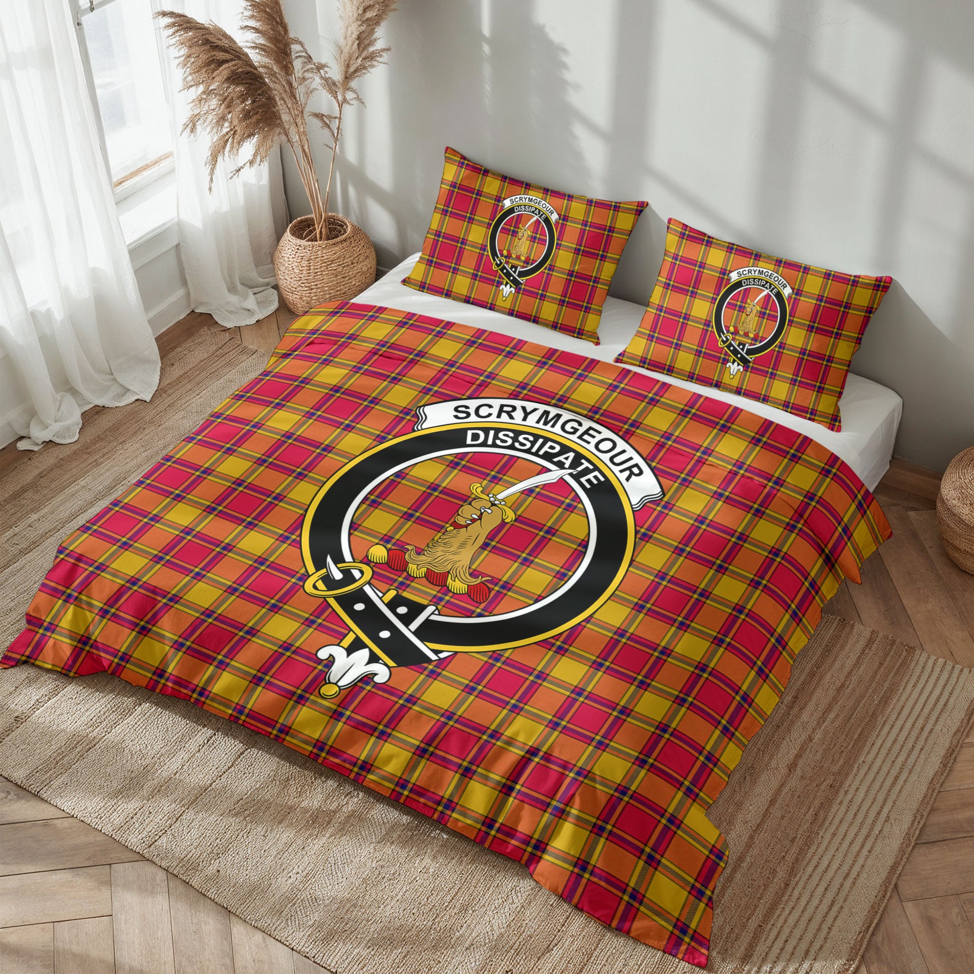 Scrymgeour Tartan Crest Bedding Set