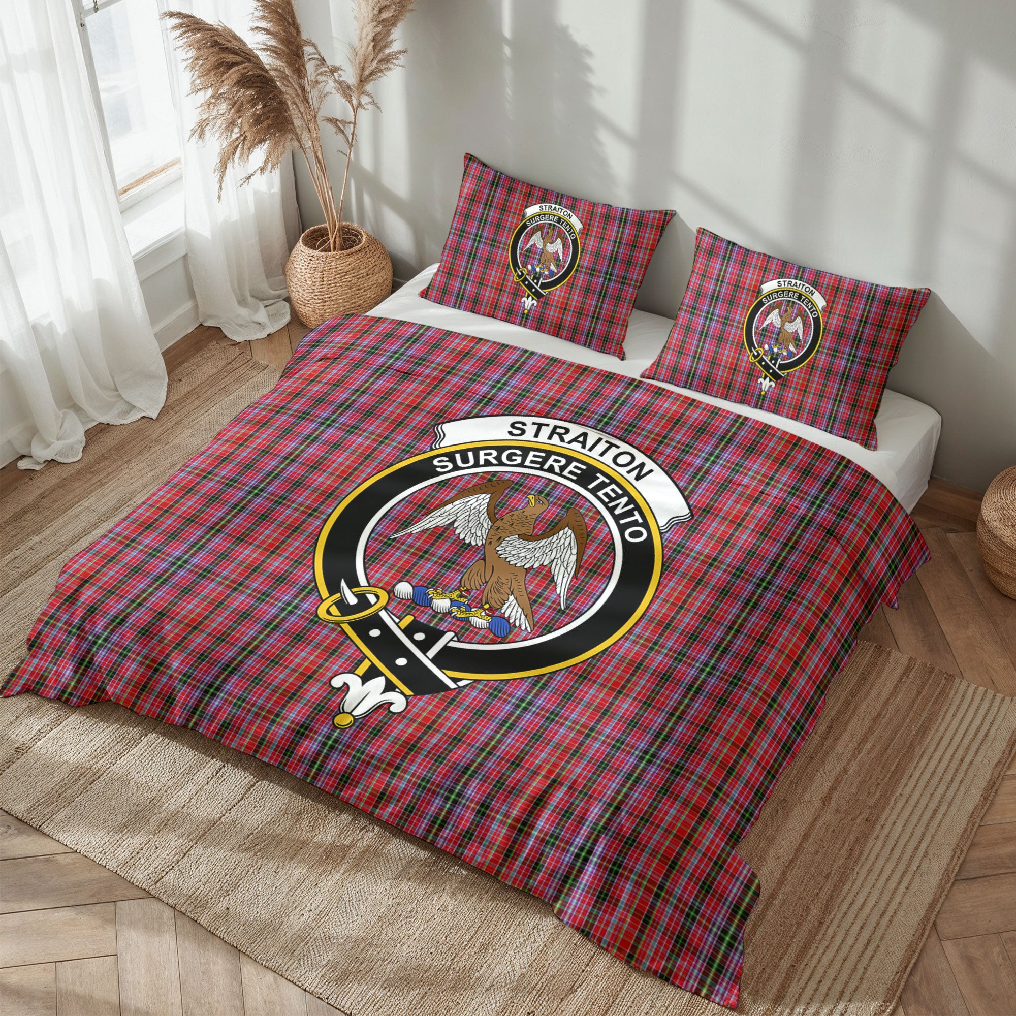 Straiton Tartan Crest Bedding Set