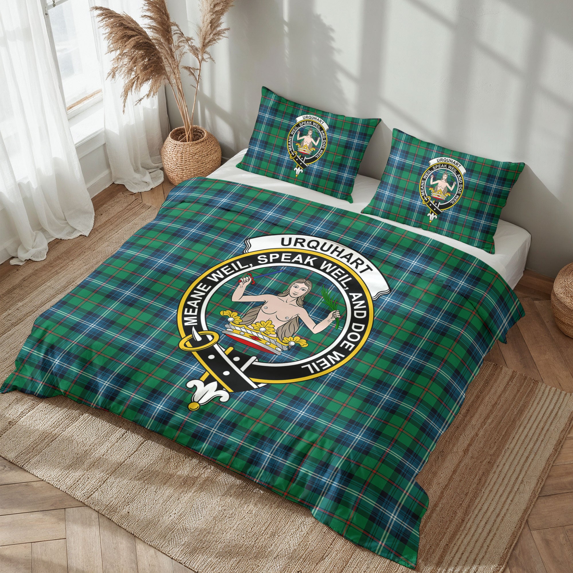 Urquhart Ancient Tartan Crest Bedding Set
