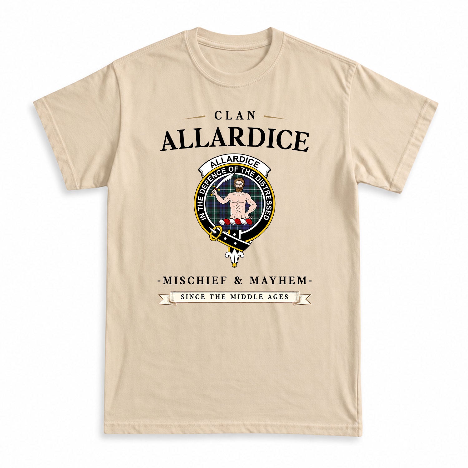 Allardice Tartan Crest Mischief and Mayhem T-shirt