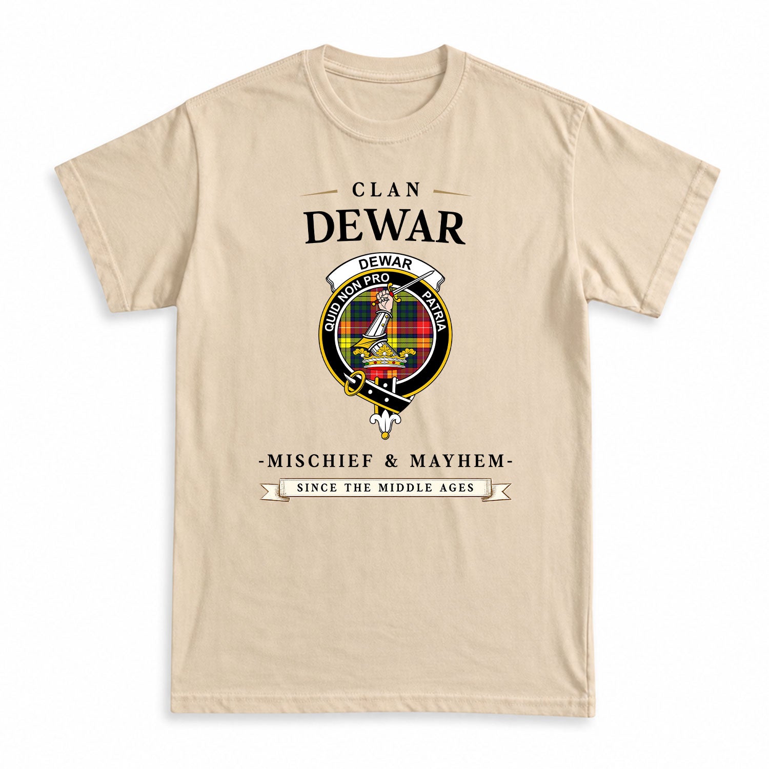 Dewar Tartan Crest Mischief and Mayhem T-shirt