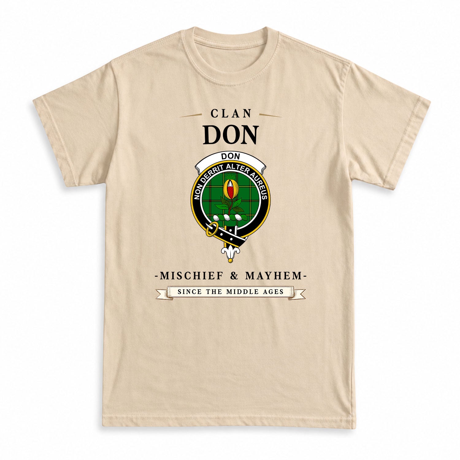 Don Tartan Crest Mischief and Mayhem T-shirt