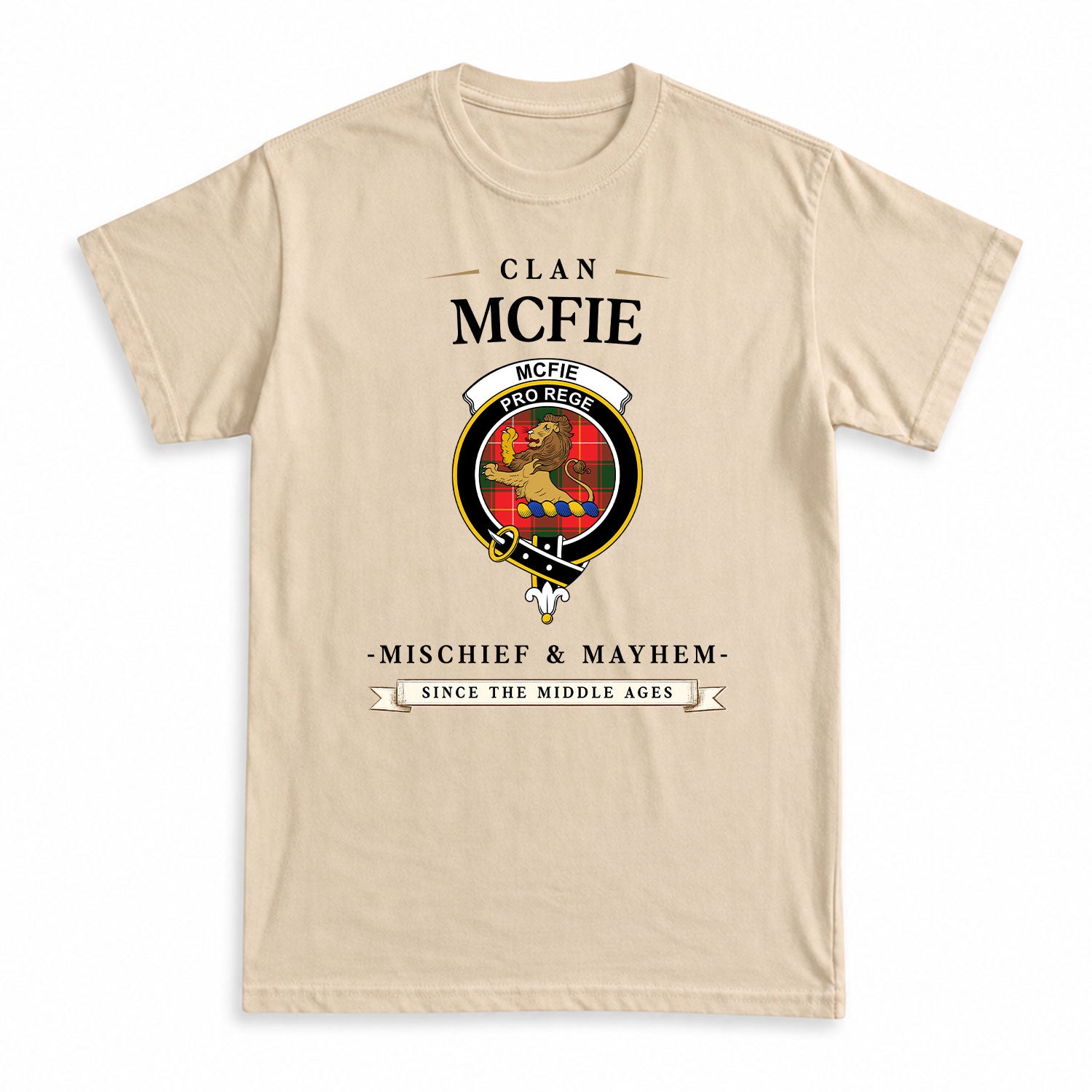 McFie Tartan Crest Mischief and Mayhem T-shirt