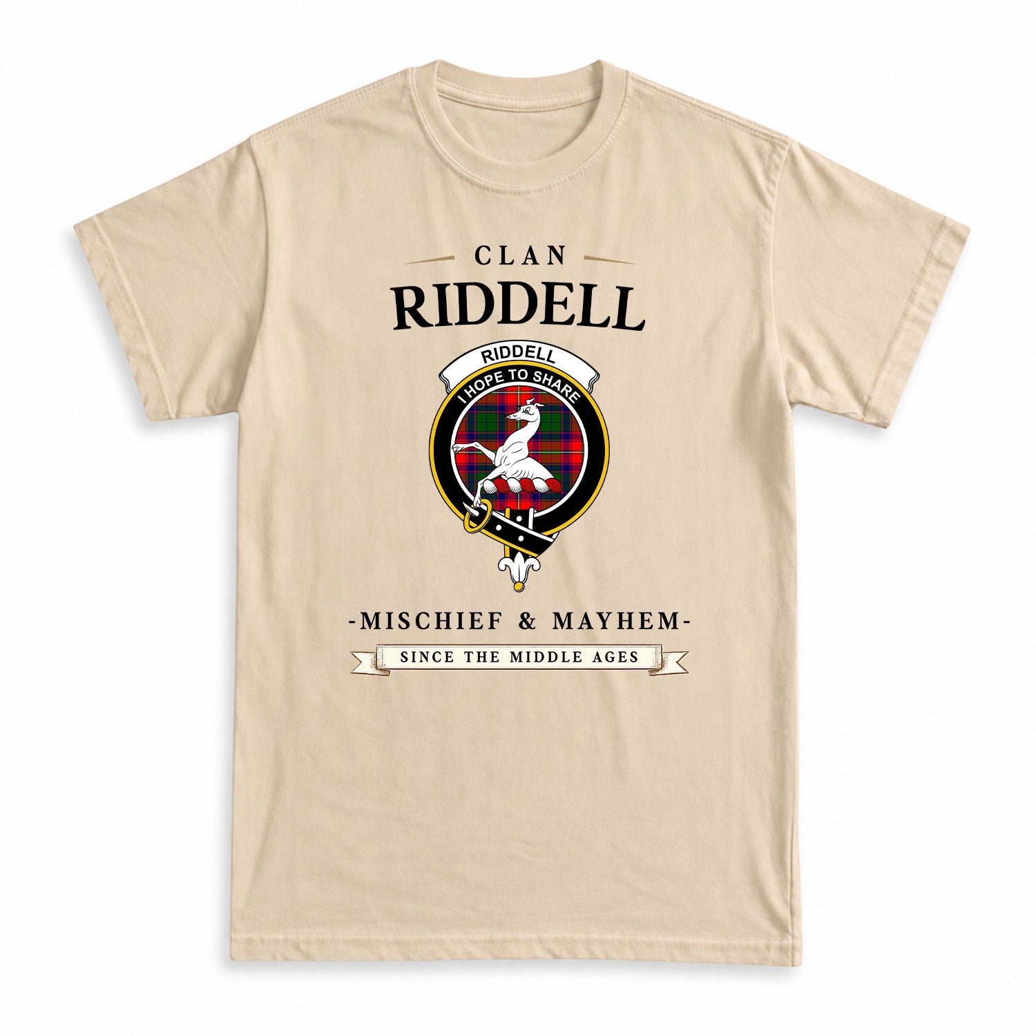 Riddell Tartan Crest Mischief and Mayhem T-shirt