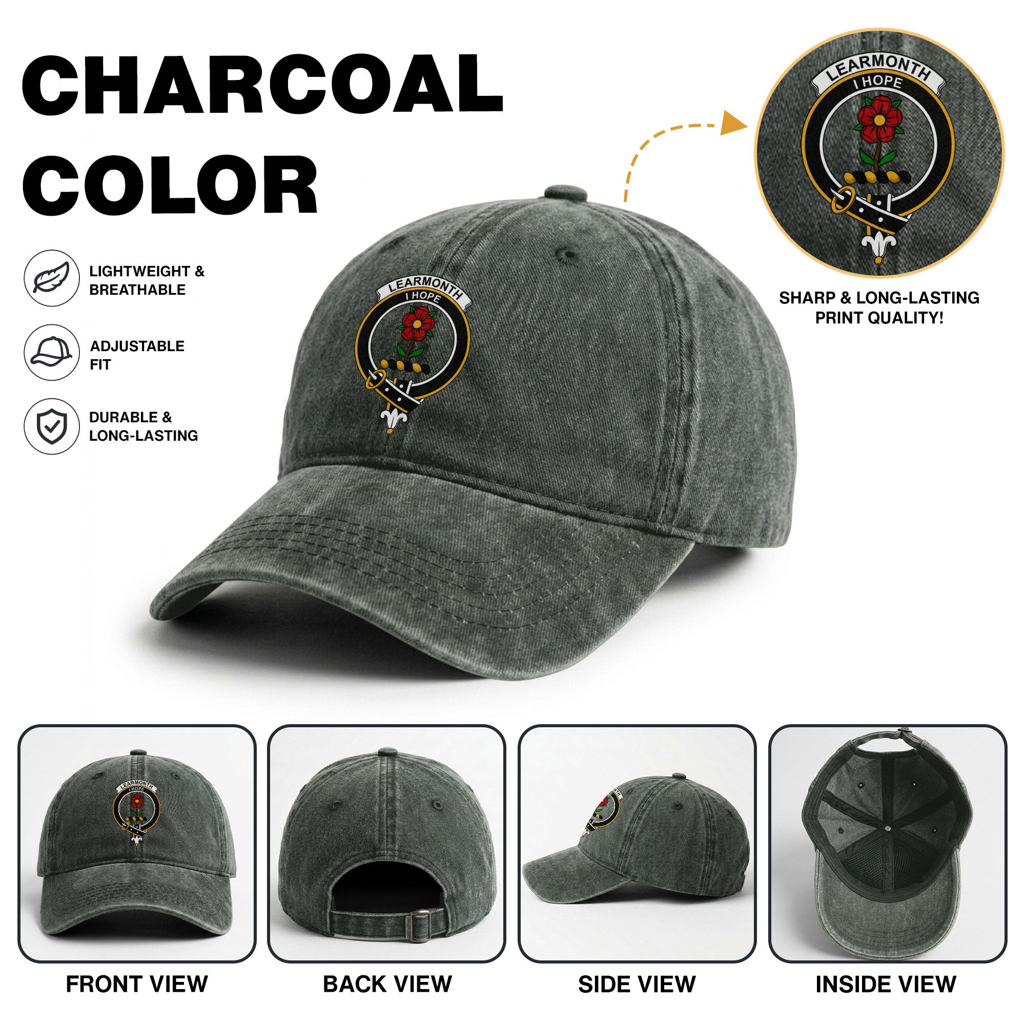 Learmonth Crest Washed Classic Cap