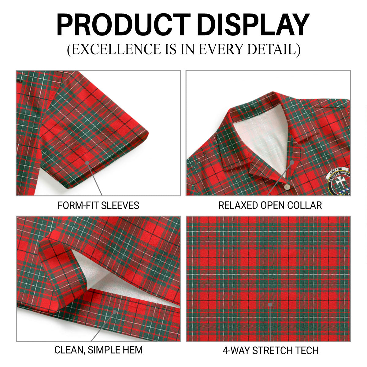 Cheyne Tartan Crest Hawaiian Shirt