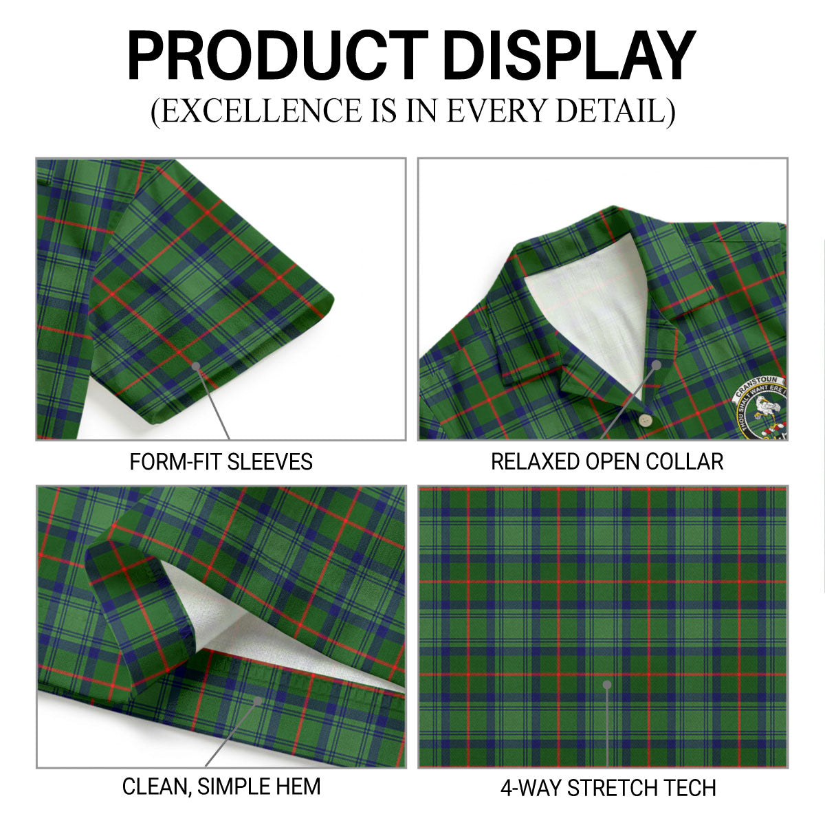 Cranstoun Tartan Crest Hawaiian Shirt