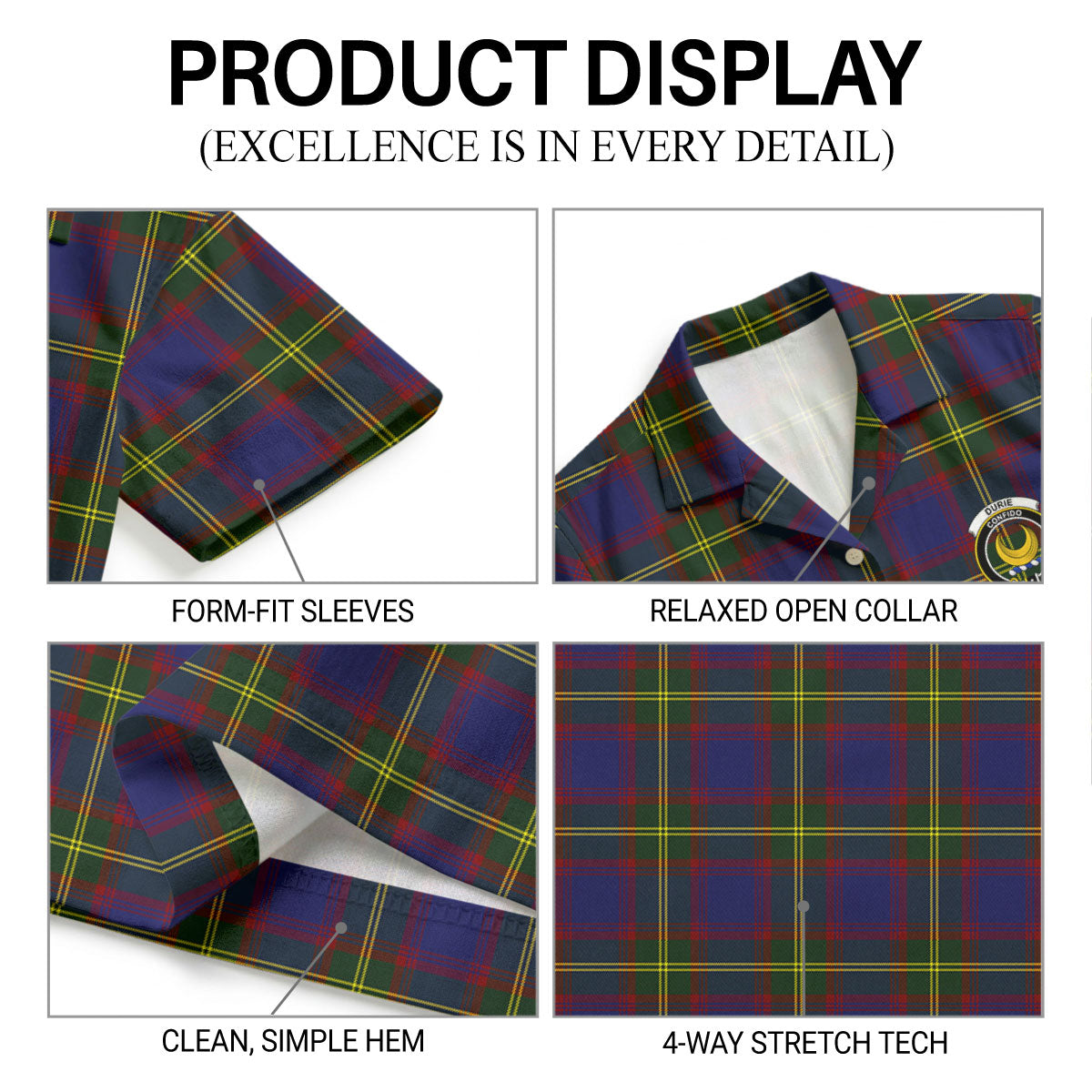 Durie Tartan Crest Hawaiian Shirt