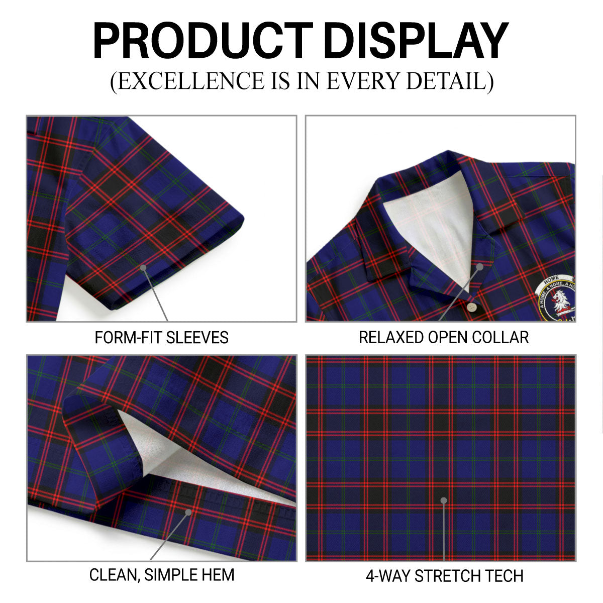Home Modern Tartan Crest Hawaiian Shirt