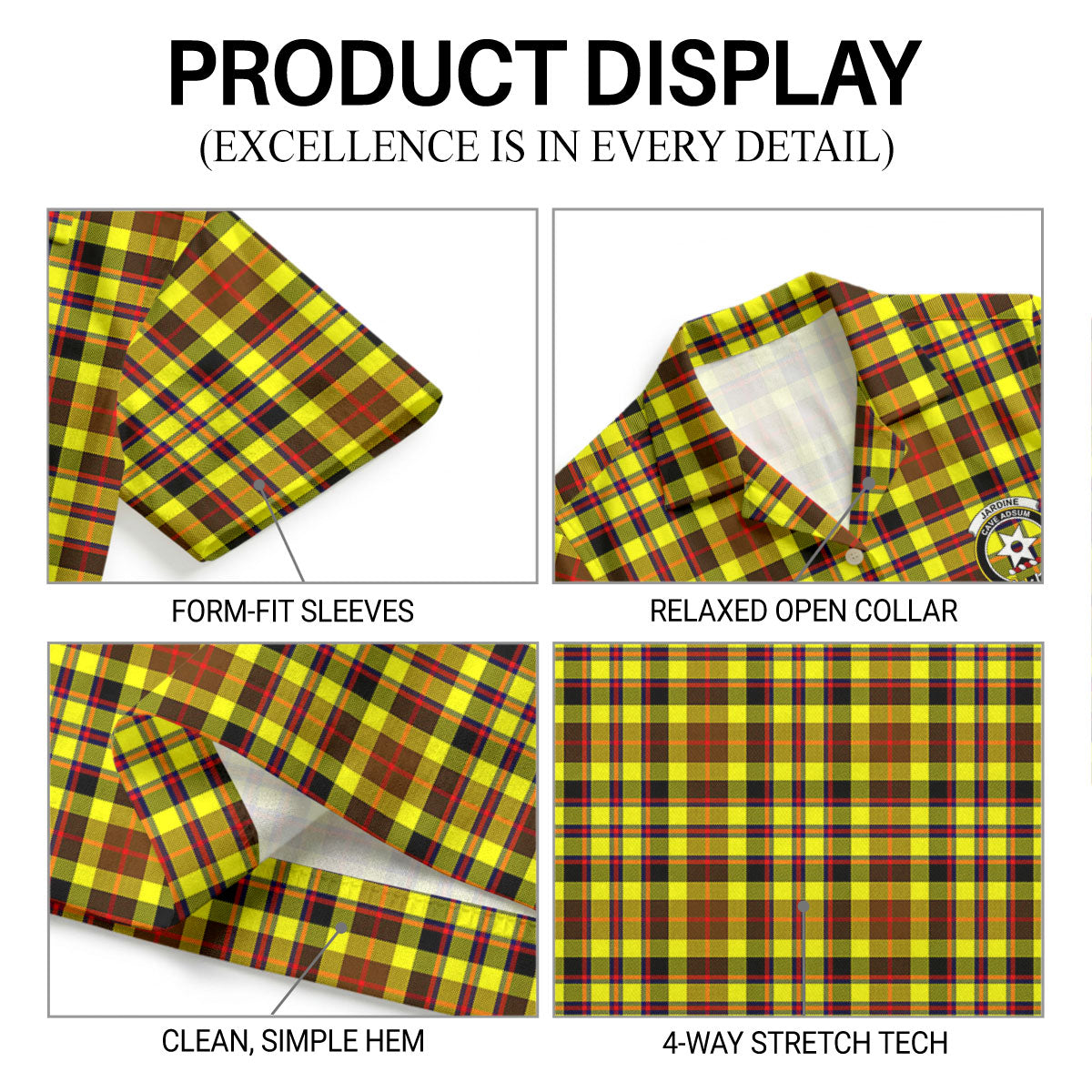 Jardine Tartan Crest Hawaiian Shirt