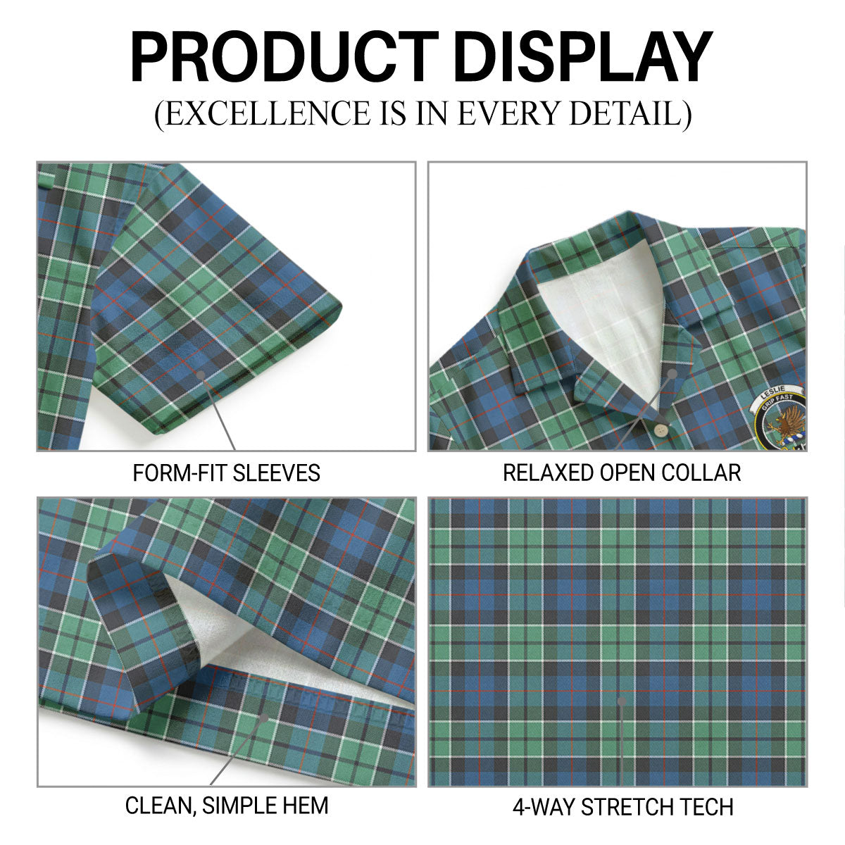 Leslie Hunting Ancient Tartan Crest Hawaiian Shirt