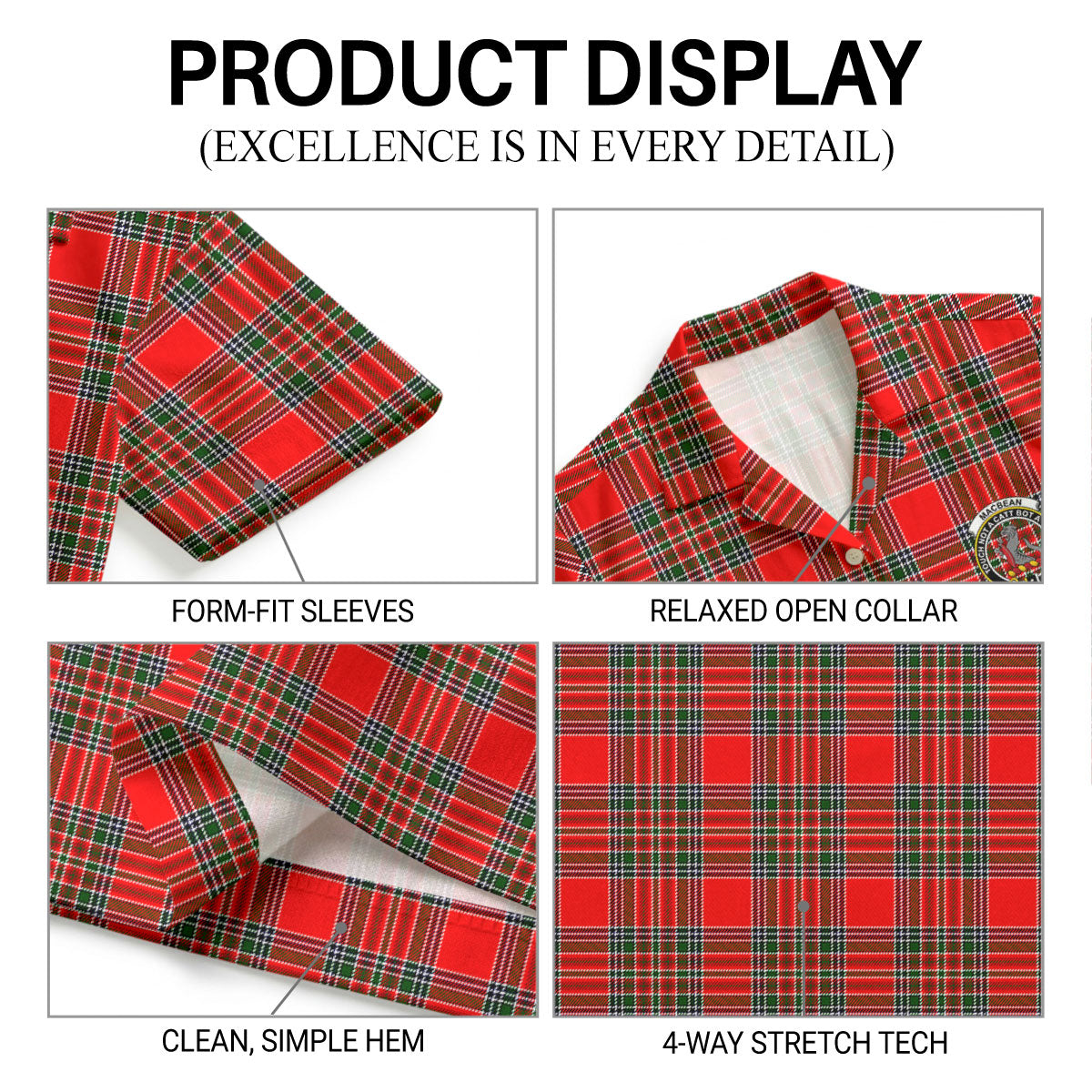 MacBean Tartan Crest Hawaiian Shirt