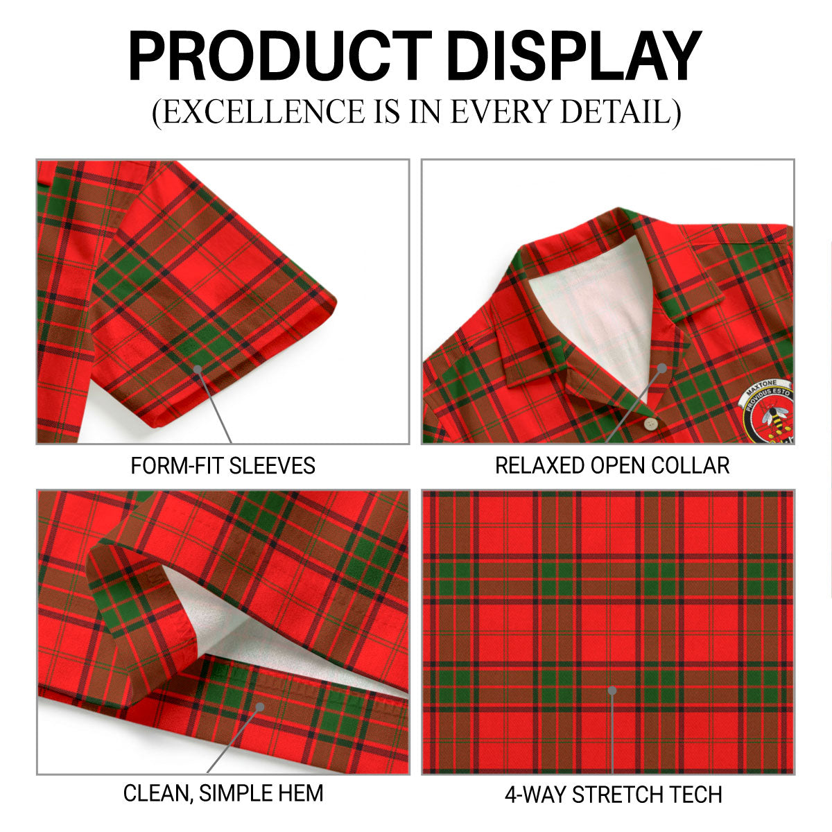 Maxtone Tartan Crest Hawaiian Shirt