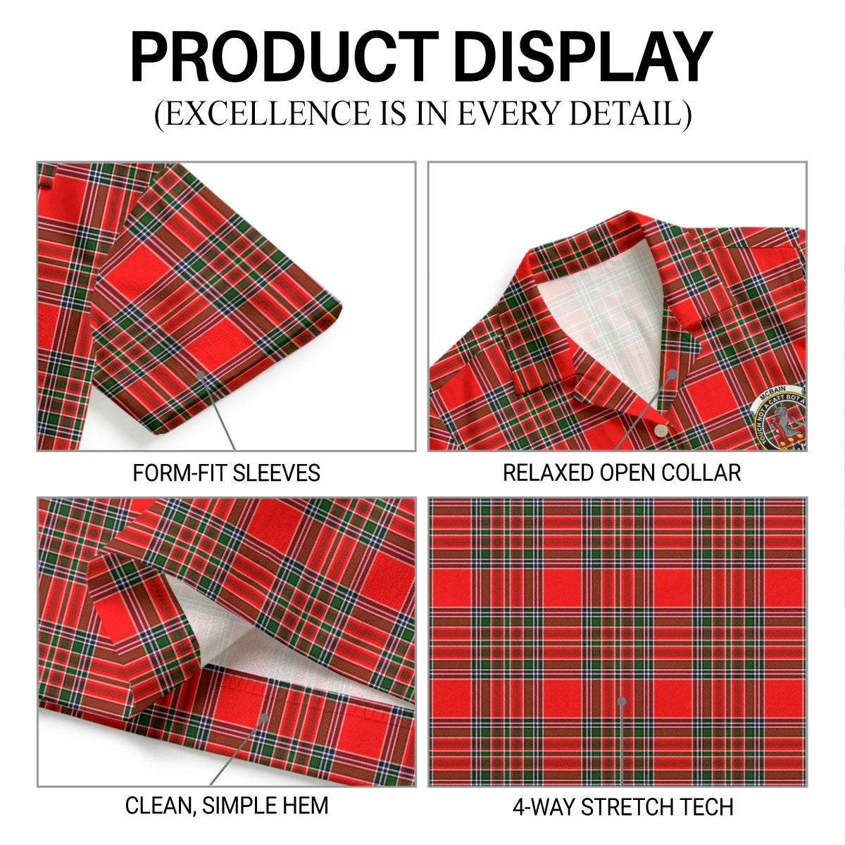 McBain Tartan Crest Hawaiian Shirt