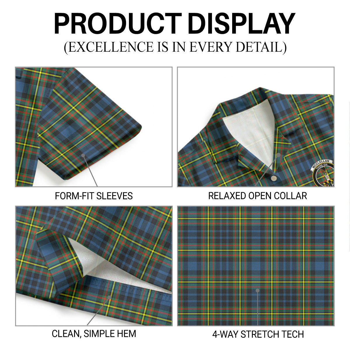 McClellan Ancient Tartan Crest Hawaiian Shirt
