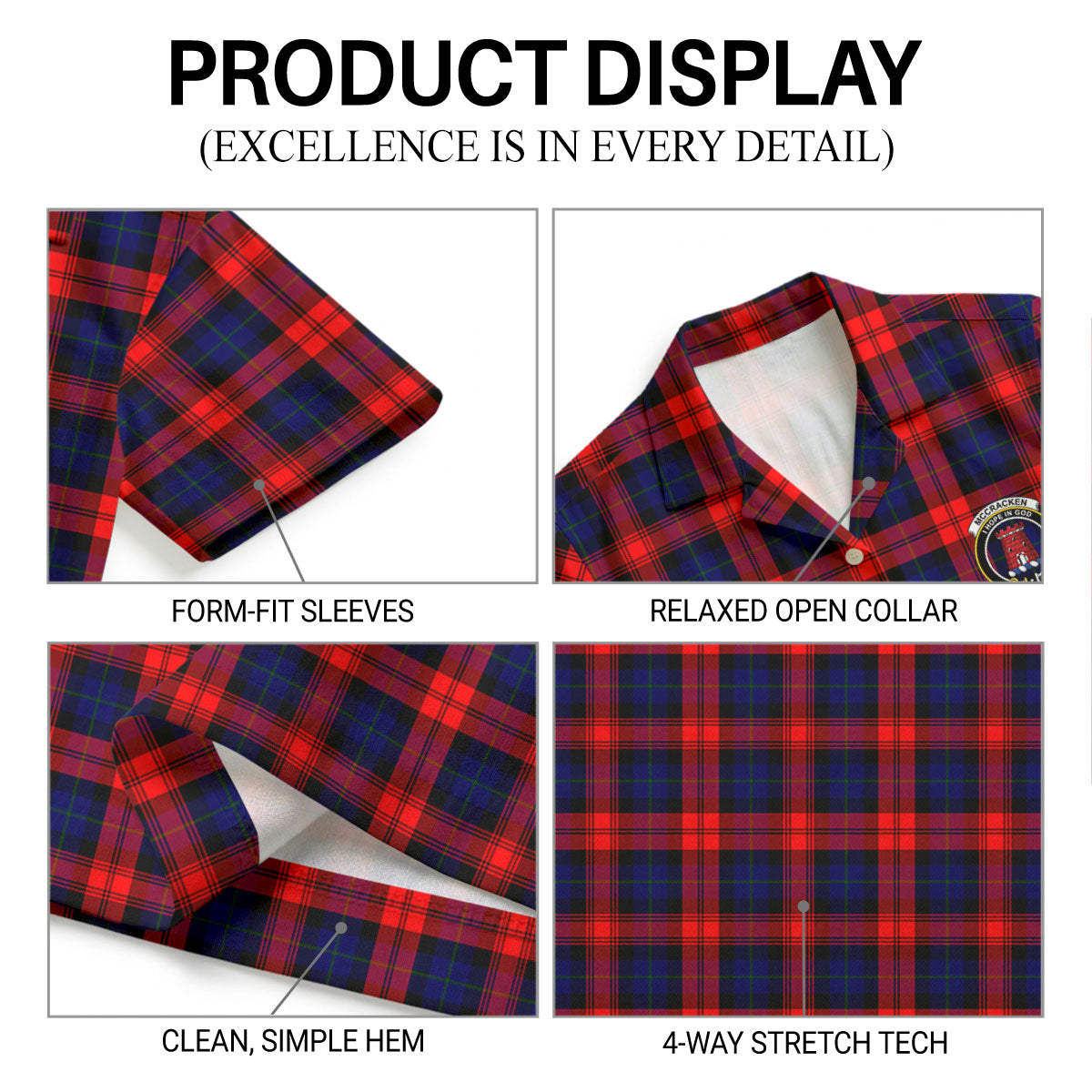 McCracken Tartan Crest Hawaiian Shirt