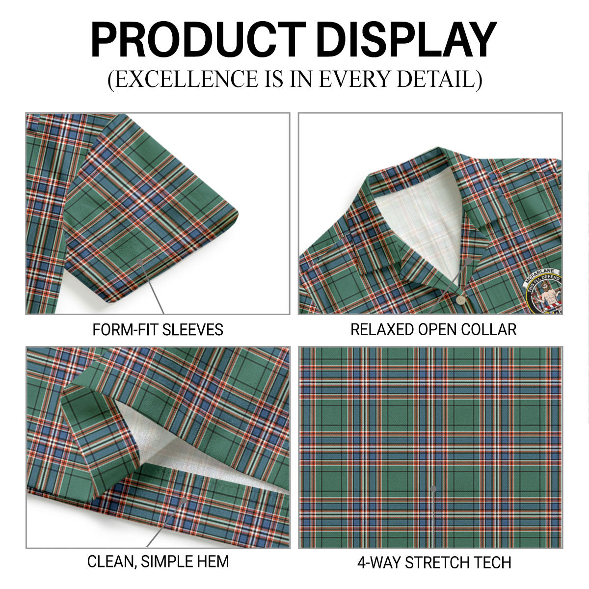 McFarlane Hunting Ancient Tartan Crest Hawaiian Shirt