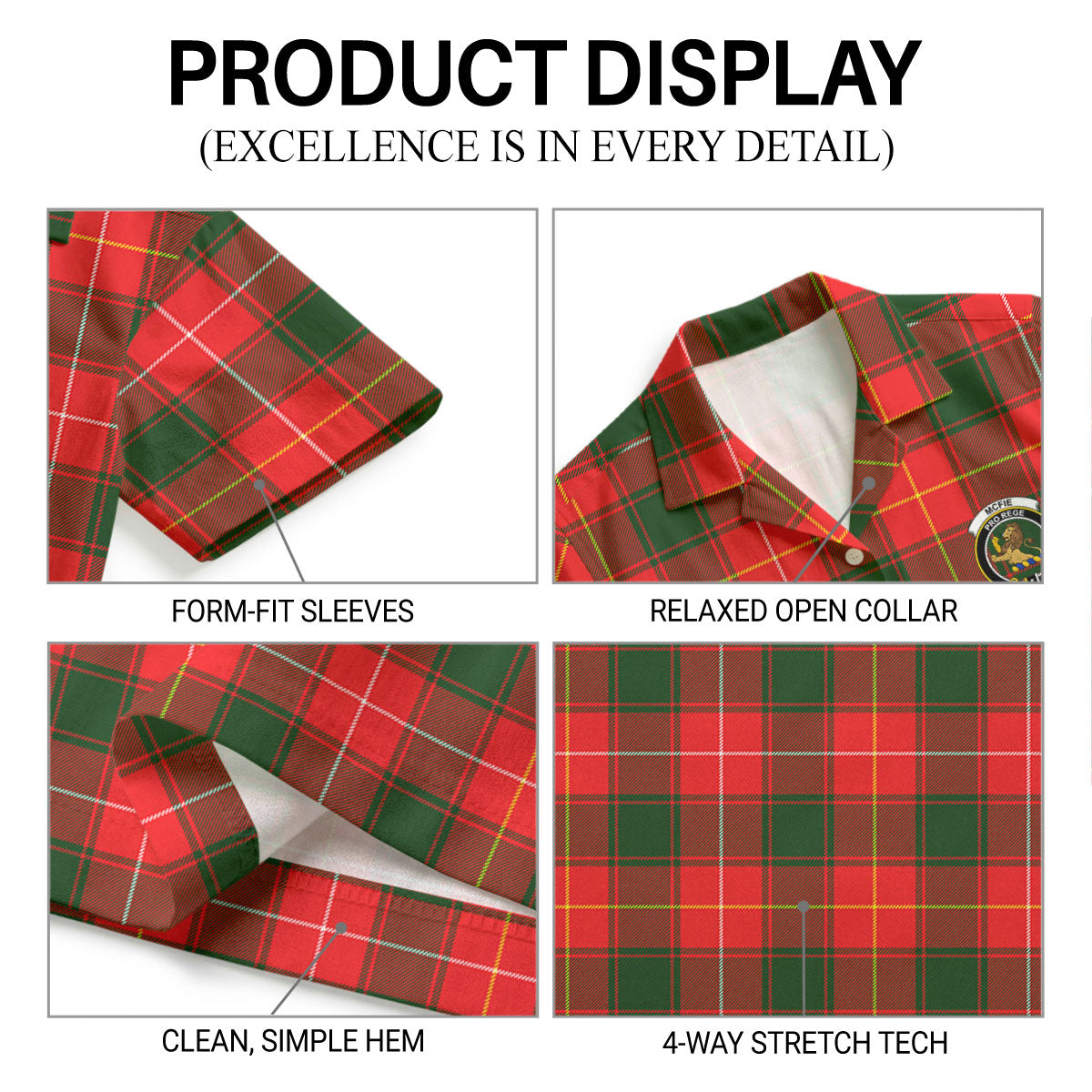 McFie Tartan Crest Hawaiian Shirt