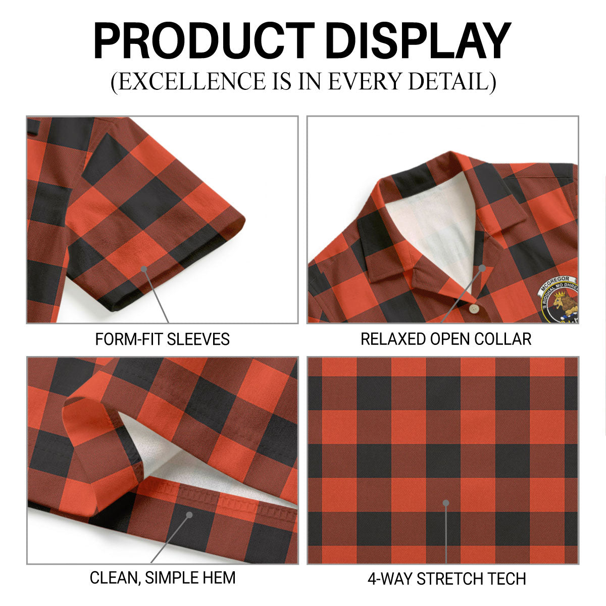 McGregor Rob Roy Ancient Tartan Crest Hawaiian Shirt