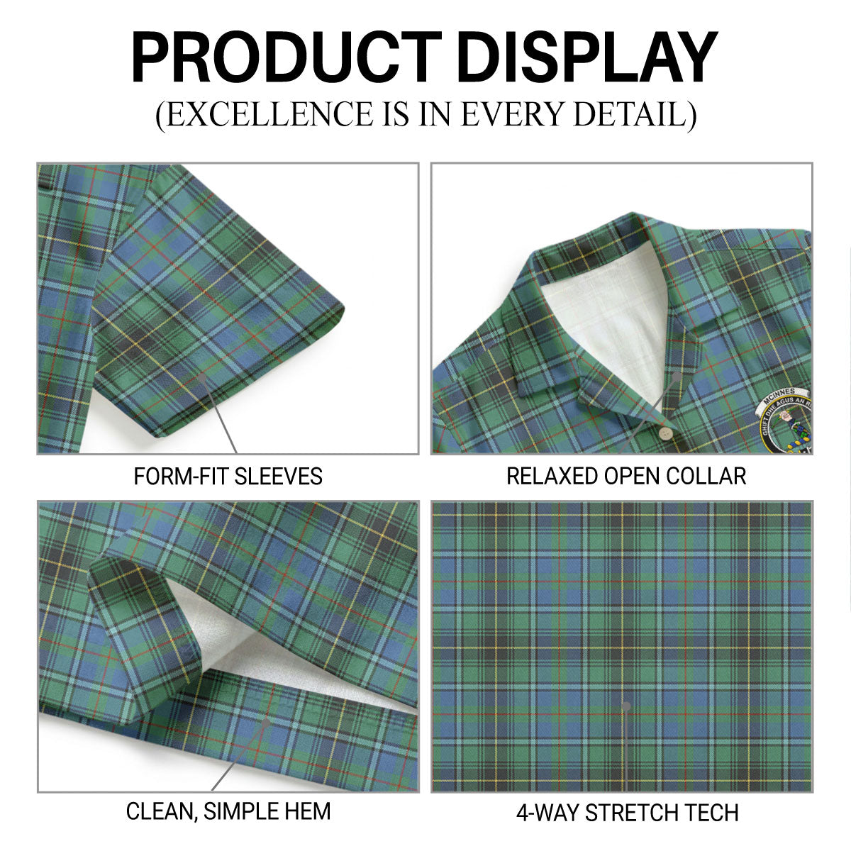 McInnes Ancient Tartan Crest Hawaiian Shirt