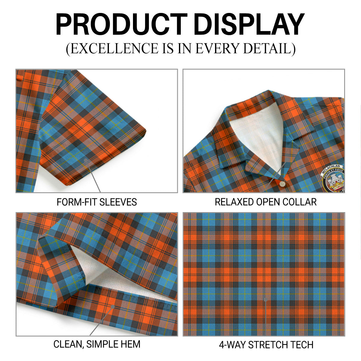 McLachlan Ancient Tartan Crest Hawaiian Shirt
