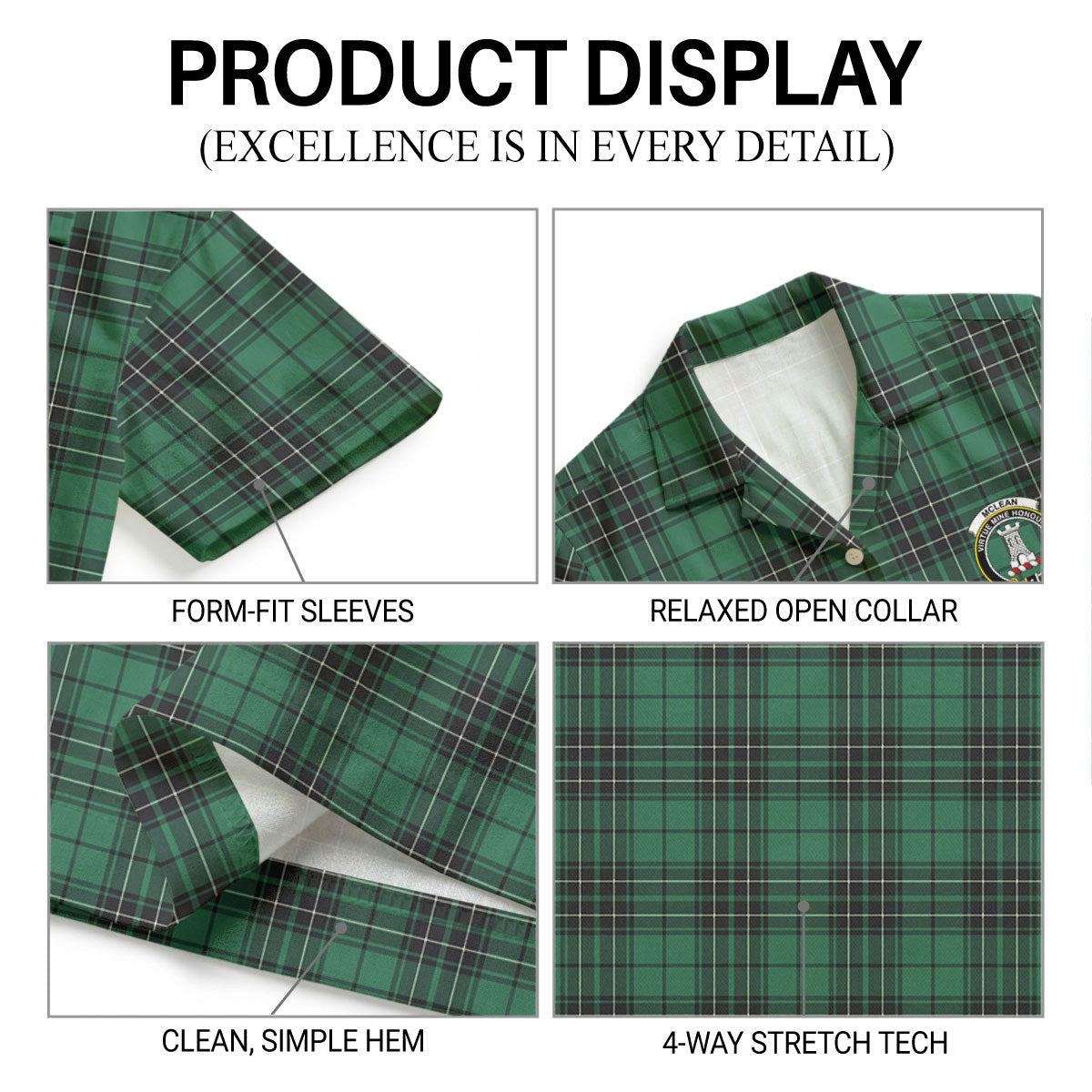 McLean Hunting Ancient Tartan Crest Hawaiian Shirt
