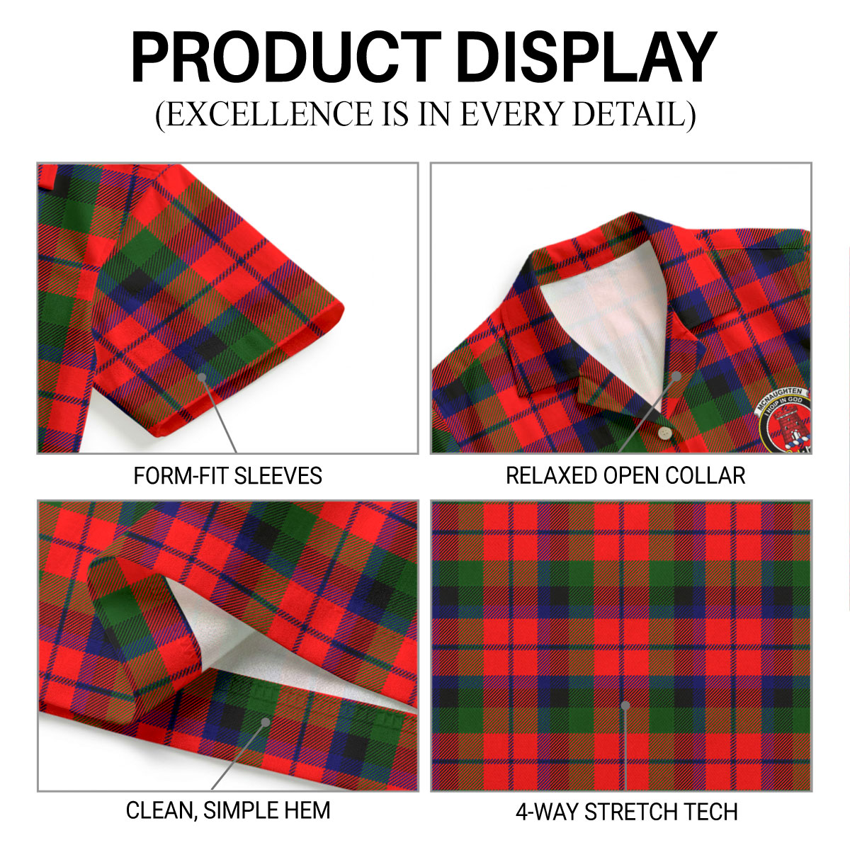 McNaughten Tartan Crest Hawaiian Shirt