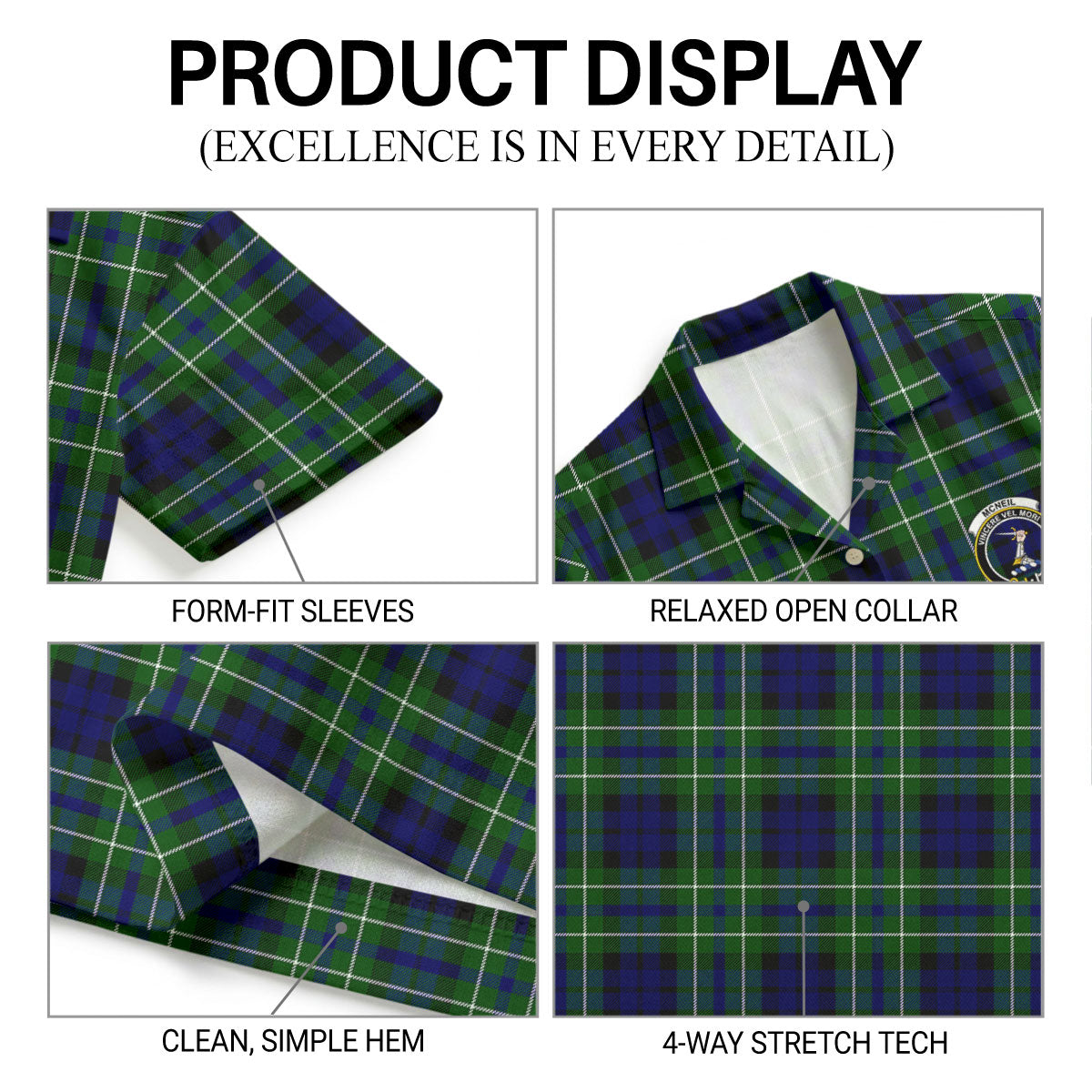 McNeil of Colonsay Modern Tartan Crest Hawaiian Shirt