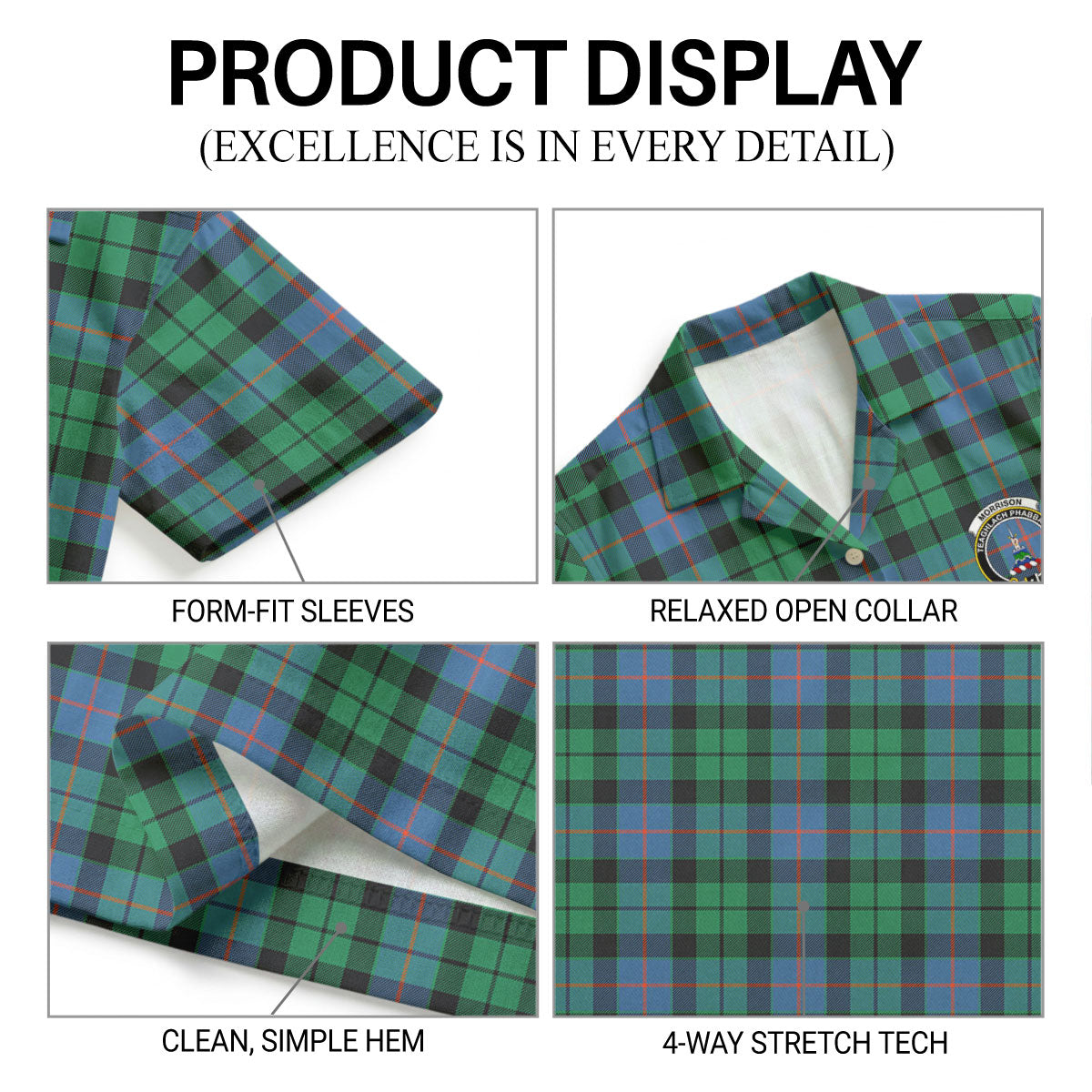 Morrison Ancient Tartan Crest Hawaiian Shirt