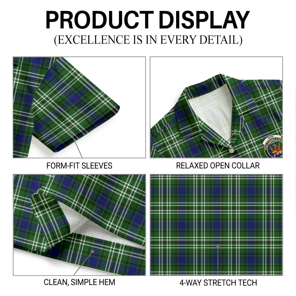 Mow Tartan Crest Hawaiian Shirt