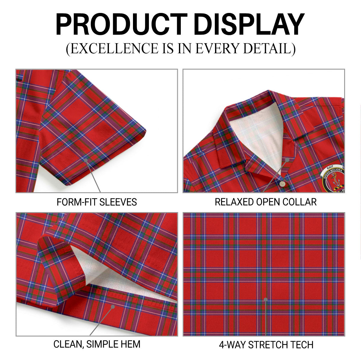 Rait Tartan Crest Hawaiian Shirt