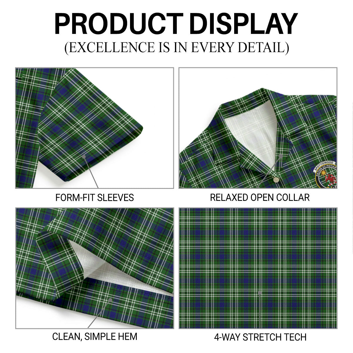 Spottiswood Tartan Crest Hawaiian Shirt