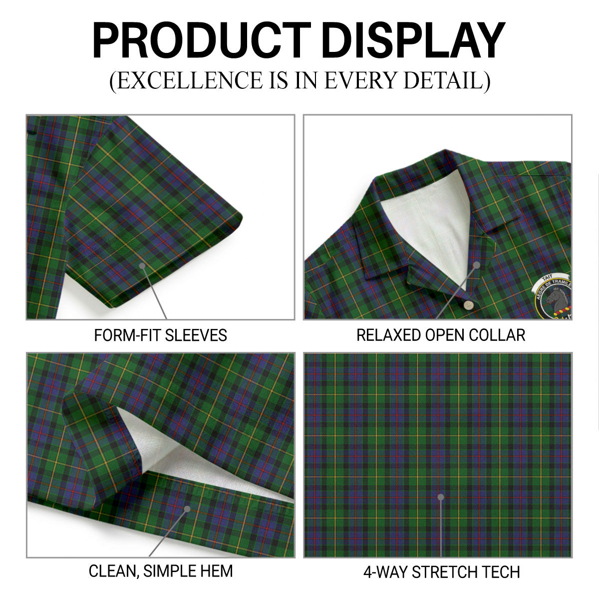 Tait Tartan Crest Hawaiian Shirt