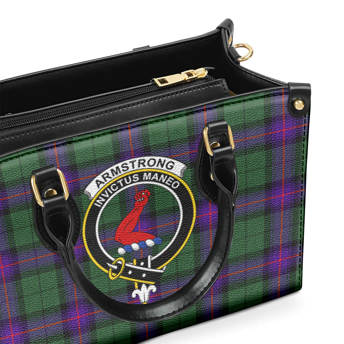 Armstrong Modern Tartan Crest Leather Handbag