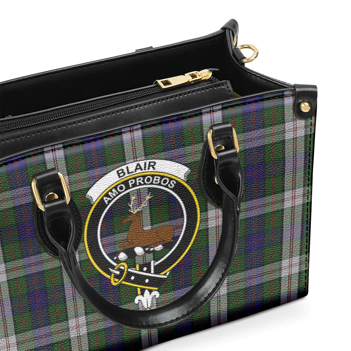 Blair Dress Tartan Crest Leather Handbag