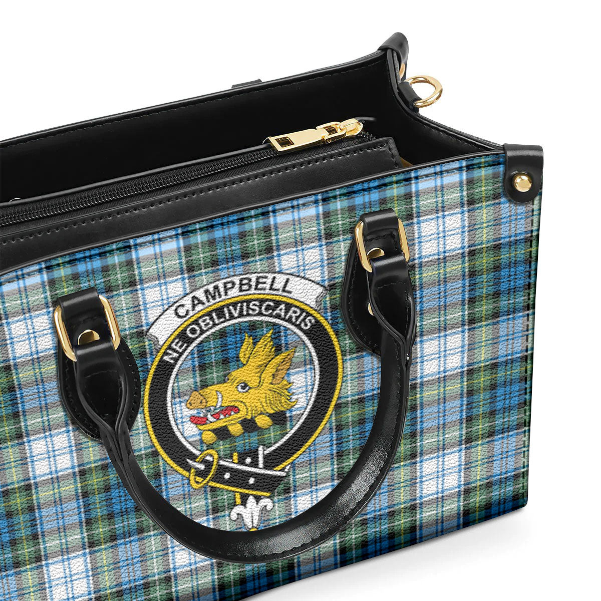 Campbell Dress Ancient Tartan Crest Leather Handbag