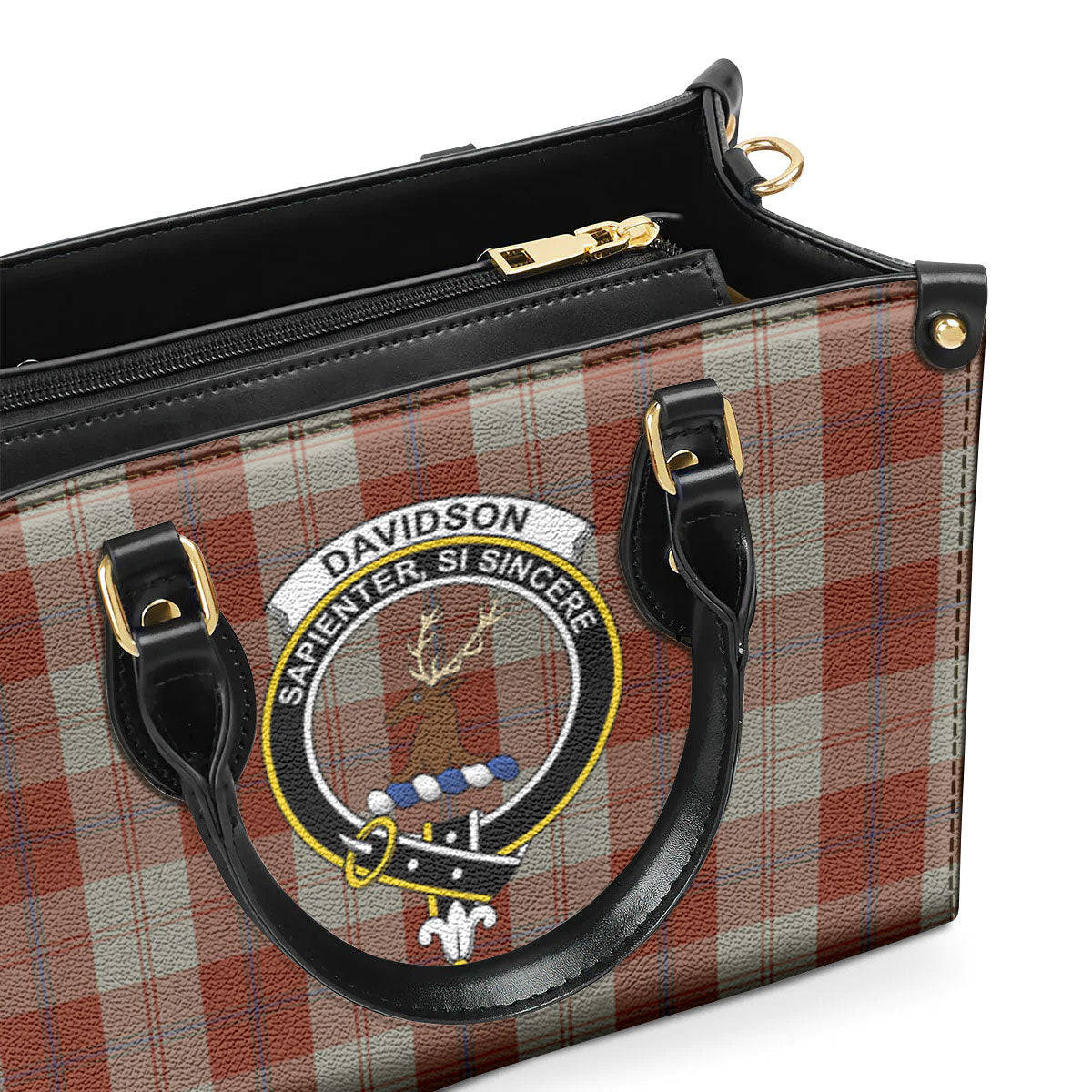 Davidson Dress Dancers Tartan Crest Leather Handbag