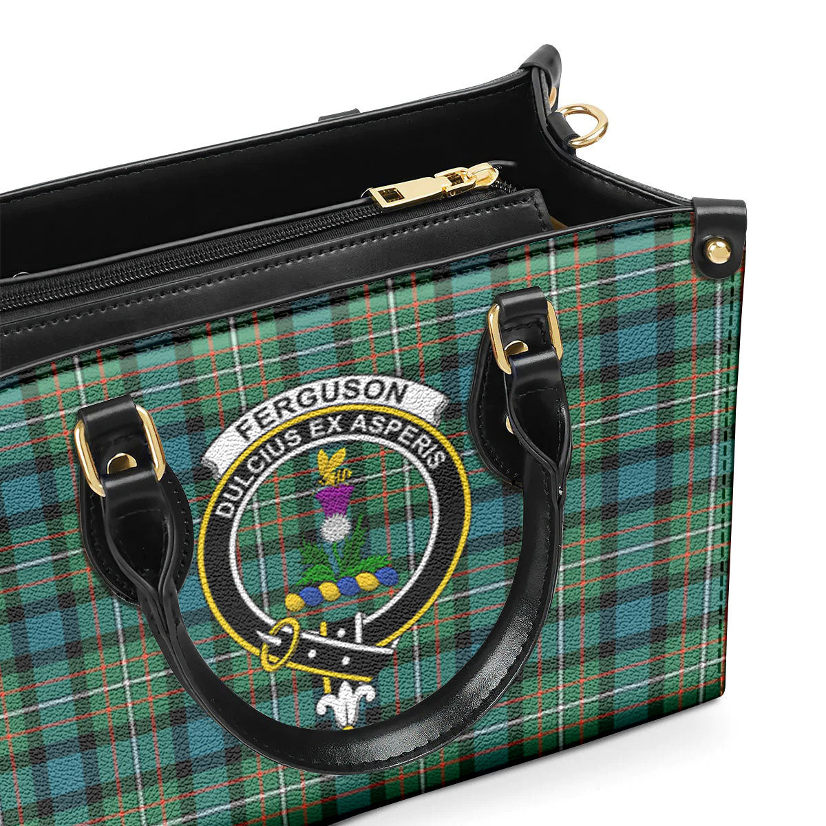 Ferguson Ancient Tartan Crest Leather Handbag