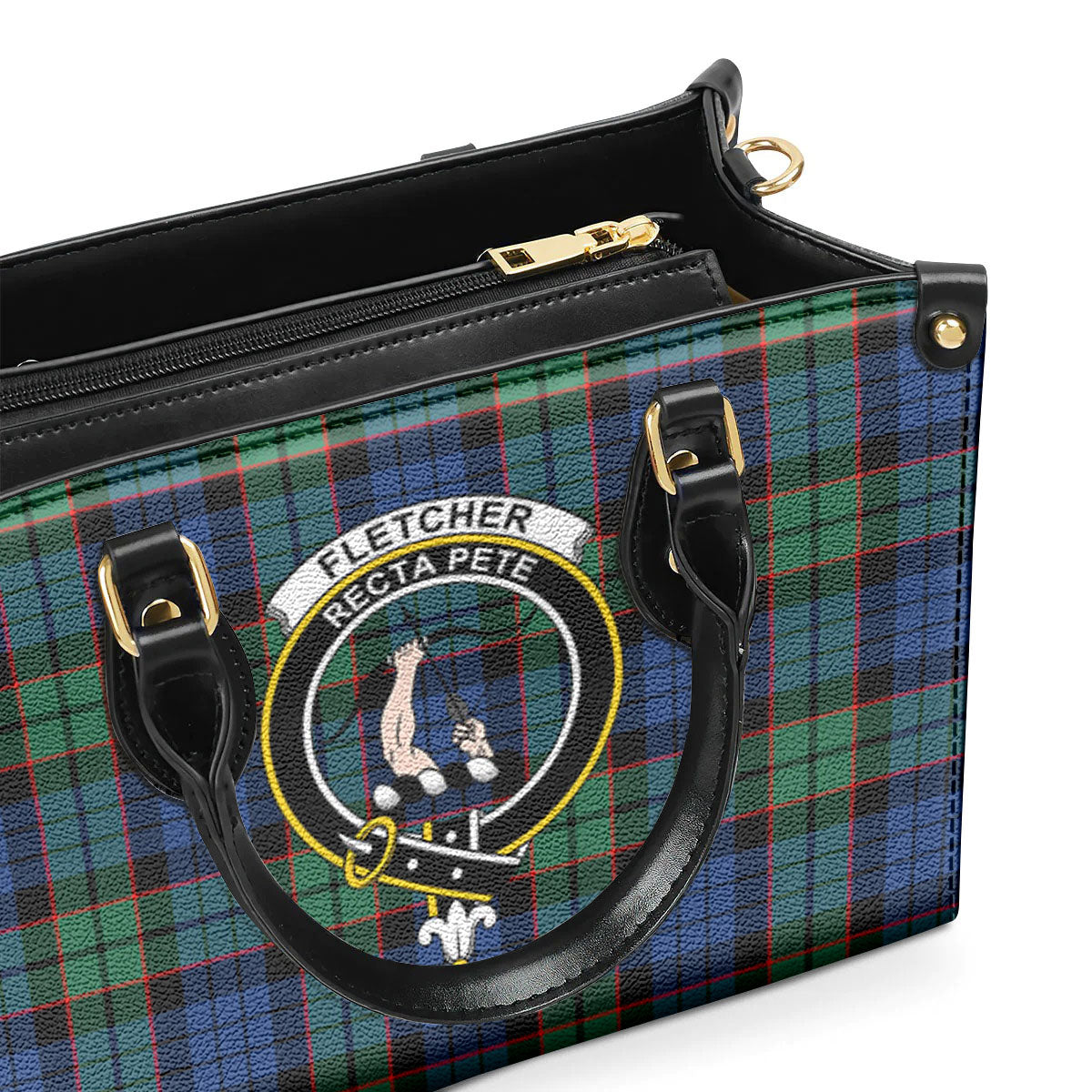 Fletcher Ancient Tartan Crest Leather Handbag