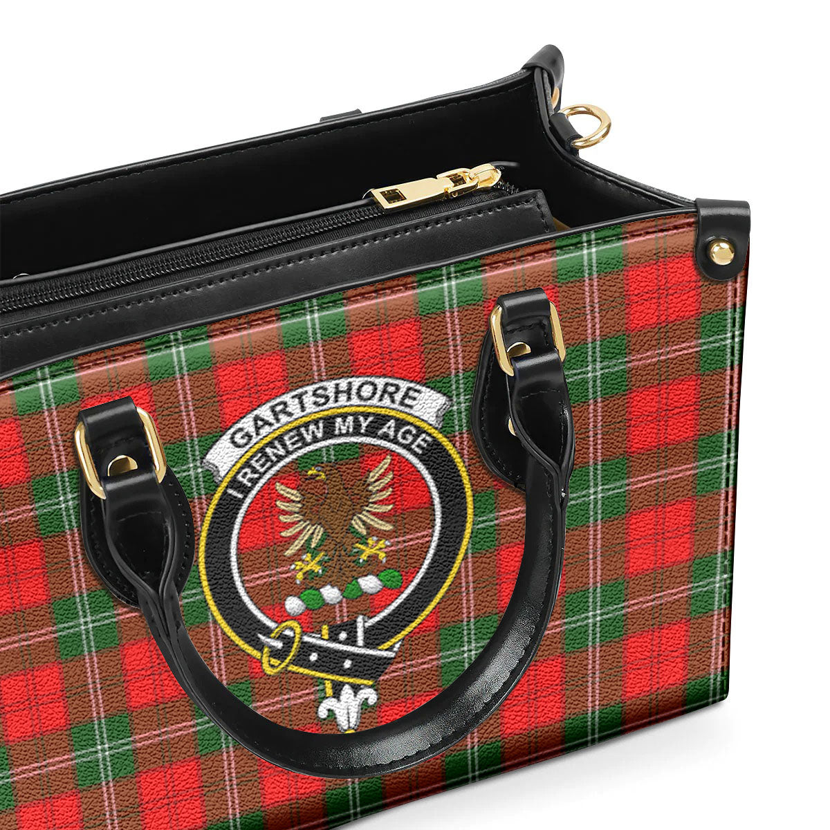 Gartshore Tartan Crest Leather Handbag