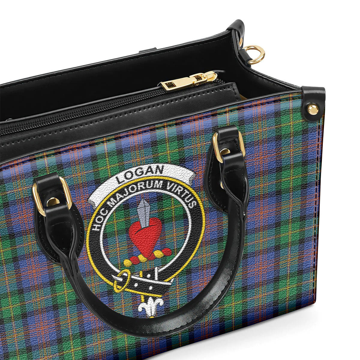 Logan Ancient Tartan Crest Leather Handbag